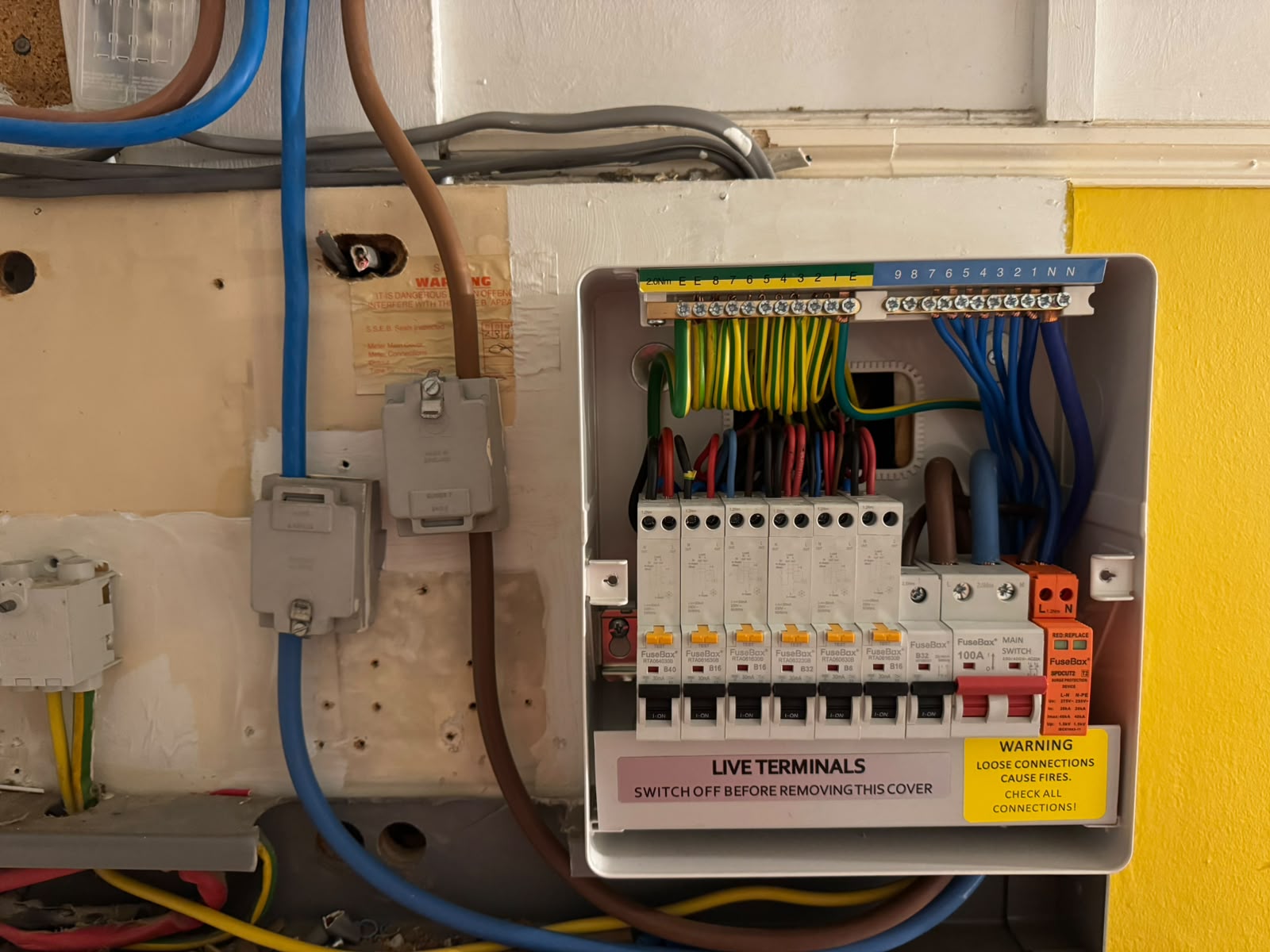 Consumer unit upgrade by Electrust — 18th Edition metal enclosure with RCBOs, Scotland
