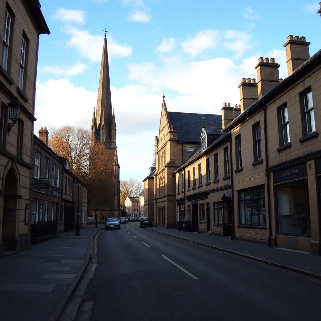 Dunblane Cathedral above the town — Electrust service area