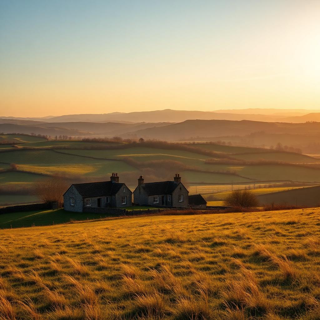 Midlothian countryside near Dalkeith with stone cottages — Electrust service area