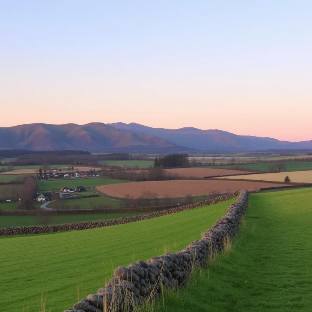 Stirlingshire countryside with the Ochil Hills — Electrust service area